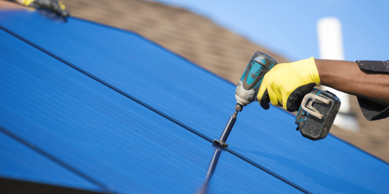 Image of solar installation through the illinois shines program