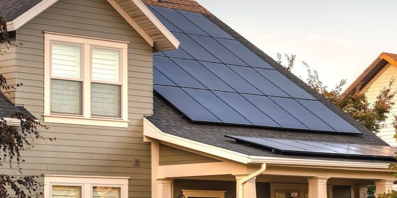 photo of solar panels on a rooftop in Ohio
