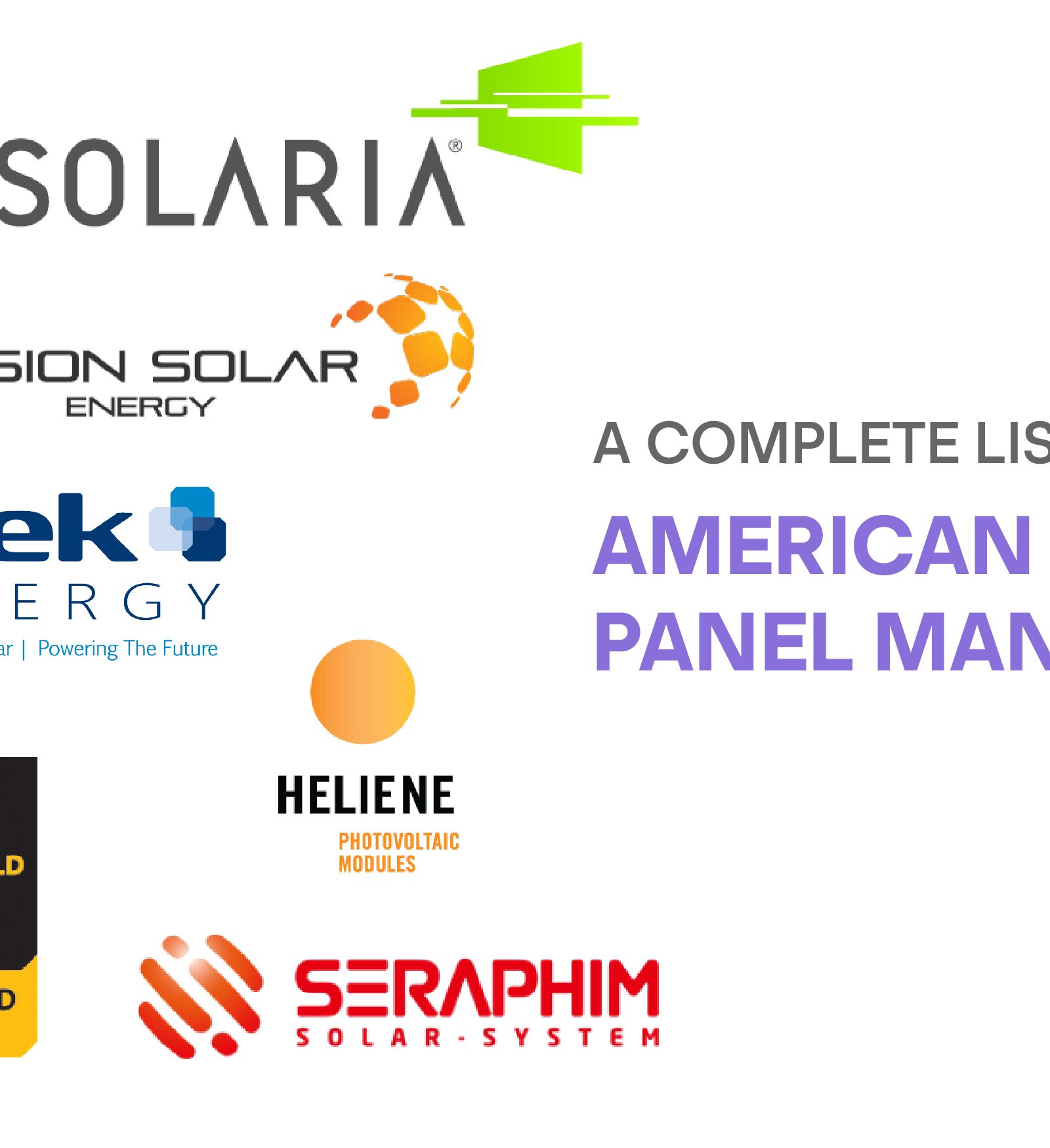 American Solar Panel Manufacturers