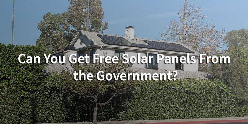 can you get free solar panels from the government