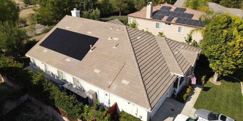 image of a home with solar panels installed