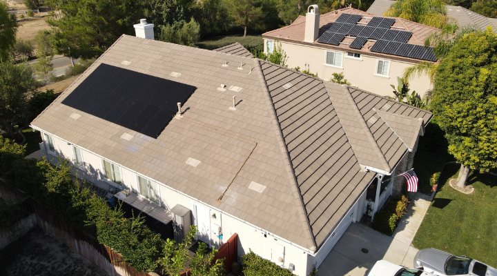 image of a home with solar panels installed