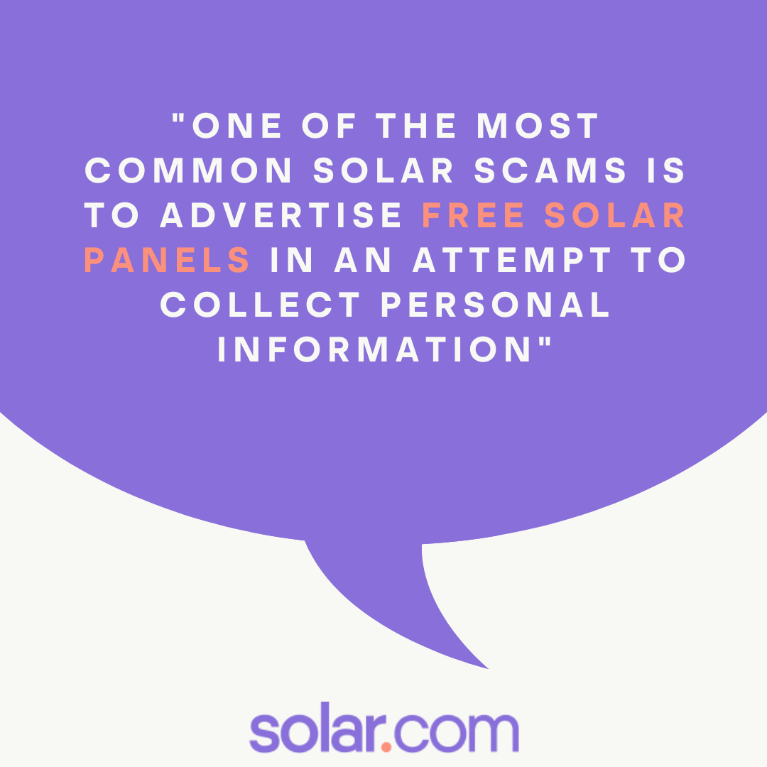 quote about free solar panels from home depot scam