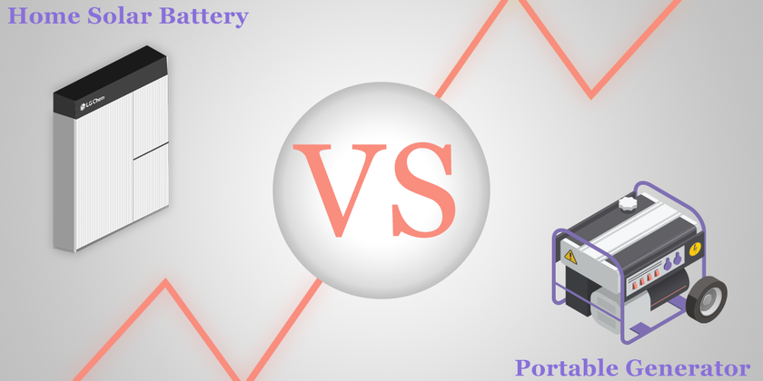 portable generator vs home battery