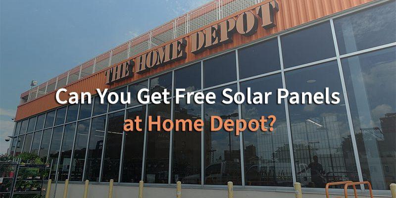 home depot free solar panels