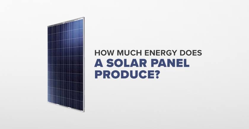 how much energy does a solar panel produce