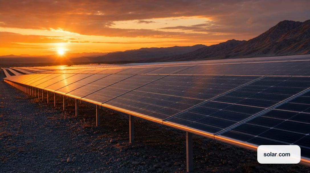 A grid-scale solar array