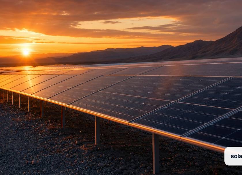 A grid-scale solar array