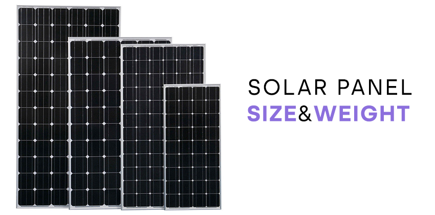 Solar panel weight and size